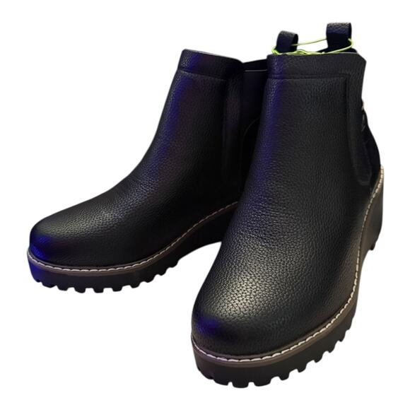 Rampage Sacha Black Ankle Wedge Boots Size 10 - Picture 2 of 8